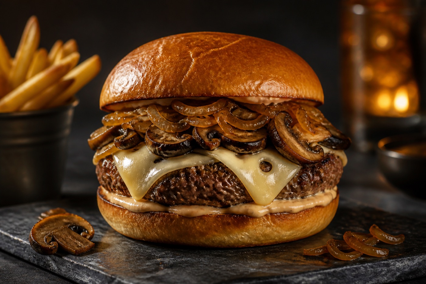 Mushroom Swiss Burger